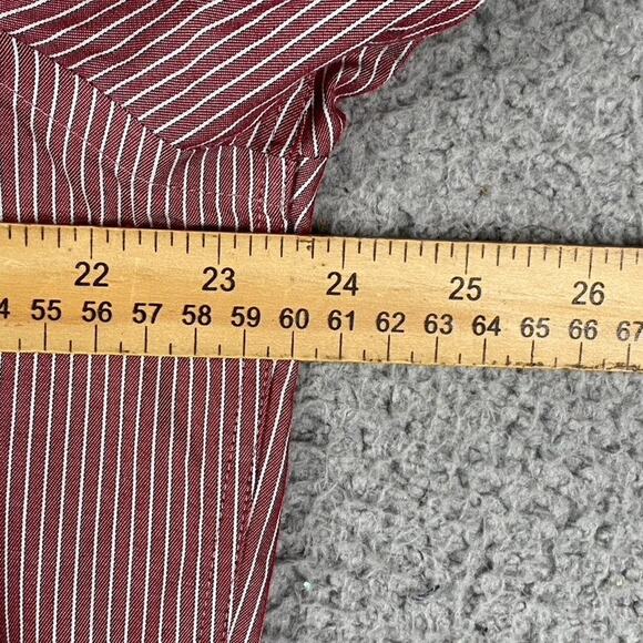 Donald J Trump Signature Collection Shirt Men's Large Red Striped Formal Causal - Picture 5 of 7